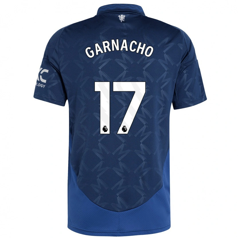 Danxen Niño Camiseta Alejandro Garnacho #17 Índigo 2ª Equipación 2024/25 La Camisa