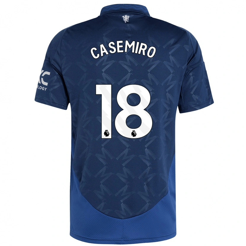 Danxen Niño Camiseta Casemiro #18 Índigo 2ª Equipación 2024/25 La Camisa