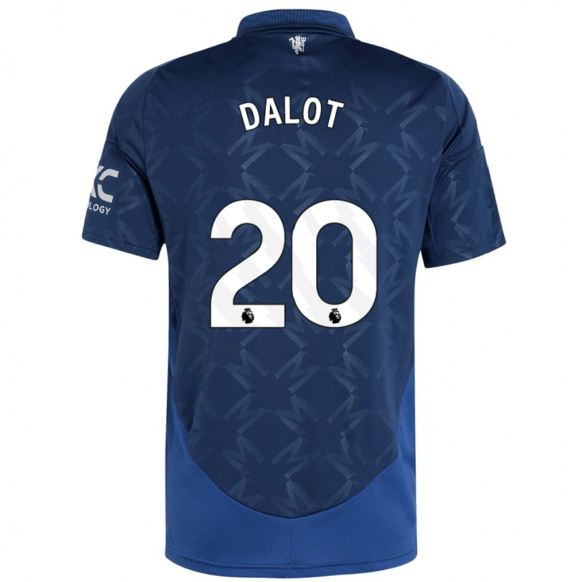 Danxen Niño Camiseta Diogo Dalot #20 Índigo 2ª Equipación 2024/25 La Camisa