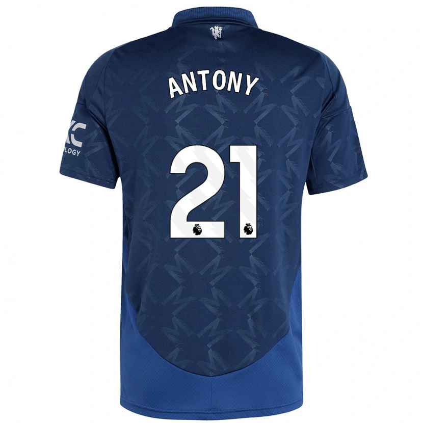 Danxen Niño Camiseta Antony #21 Índigo 2ª Equipación 2024/25 La Camisa