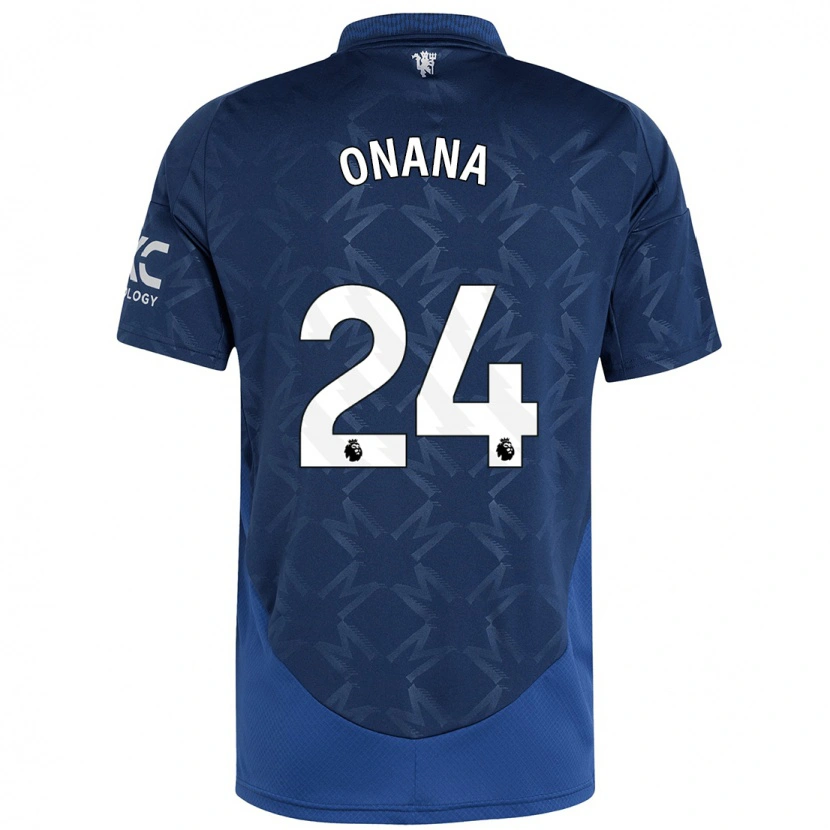 Danxen Niño Camiseta André Onana #24 Índigo 2ª Equipación 2024/25 La Camisa