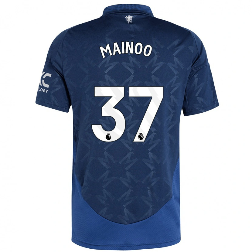 Danxen Niño Camiseta Kobbie Mainoo #37 Índigo 2ª Equipación 2024/25 La Camisa