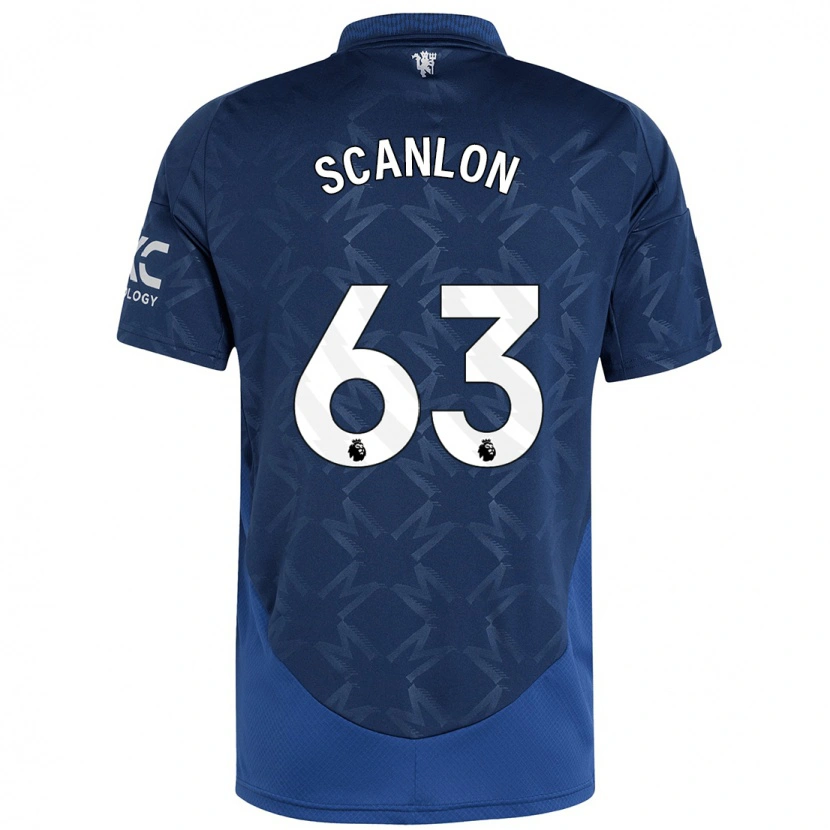 Danxen Niño Camiseta James Scanlon #63 Índigo 2ª Equipación 2024/25 La Camisa