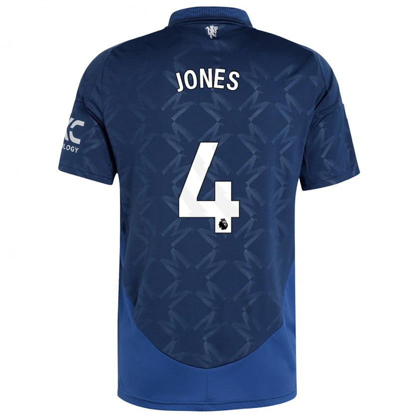 Danxen Niño Camiseta Phil Jones #4 Índigo 2ª Equipación 2024/25 La Camisa