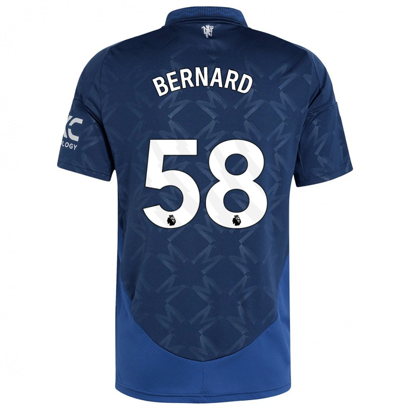 Danxen Niño Camiseta Bernard #58 Índigo 2ª Equipación 2024/25 La Camisa