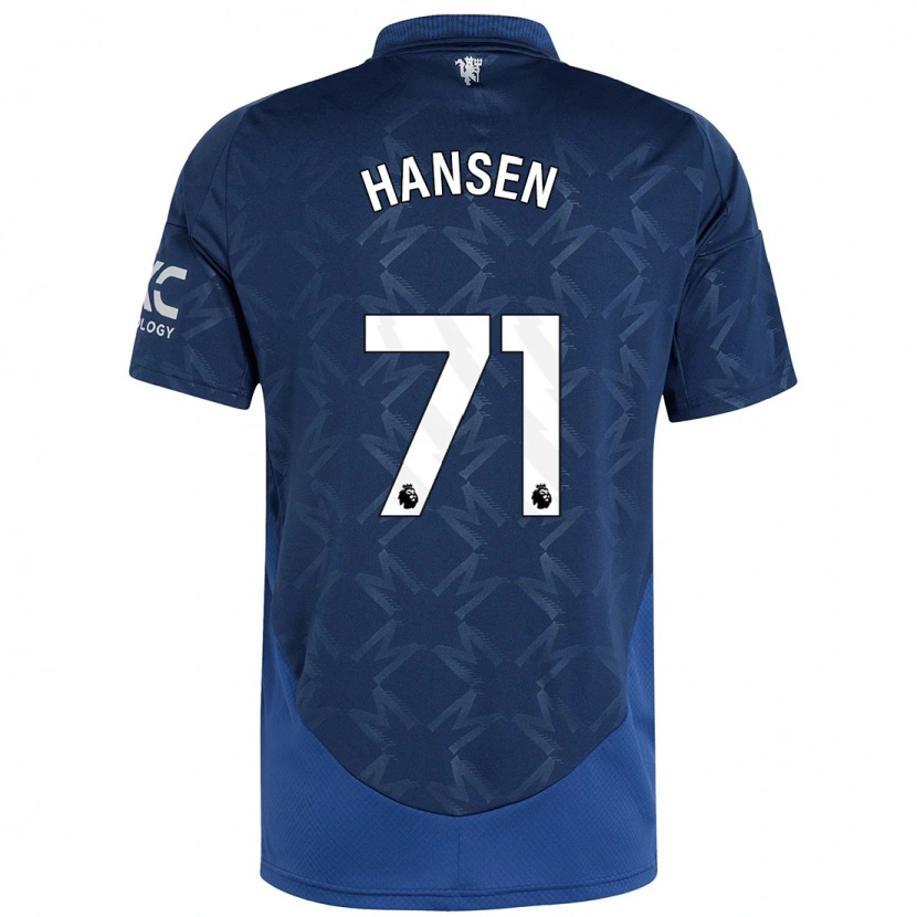 Danxen Niño Camiseta Isak Hansen-Aaroen #71 Índigo 2ª Equipación 2024/25 La Camisa