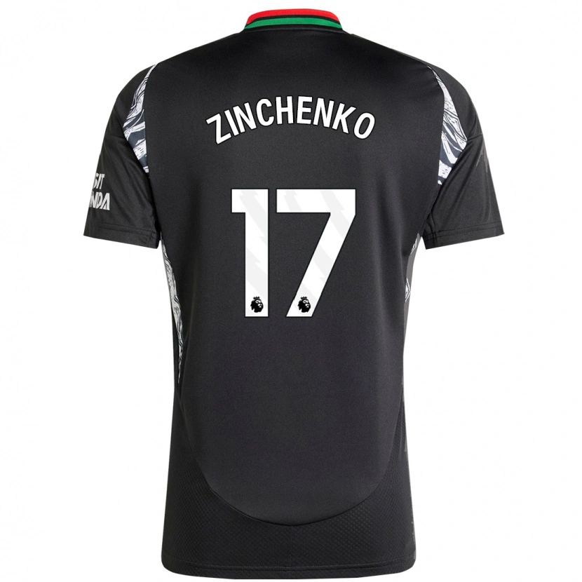 Danxen Niño Camiseta Oleksandr Zinchenko #17 Negro 2ª Equipación 2024/25 La Camisa