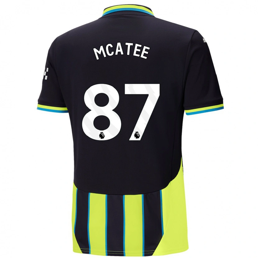 Danxen Niño Camiseta James Mcatee #87 Azul Amarillo 2ª Equipación 2024/25 La Camisa