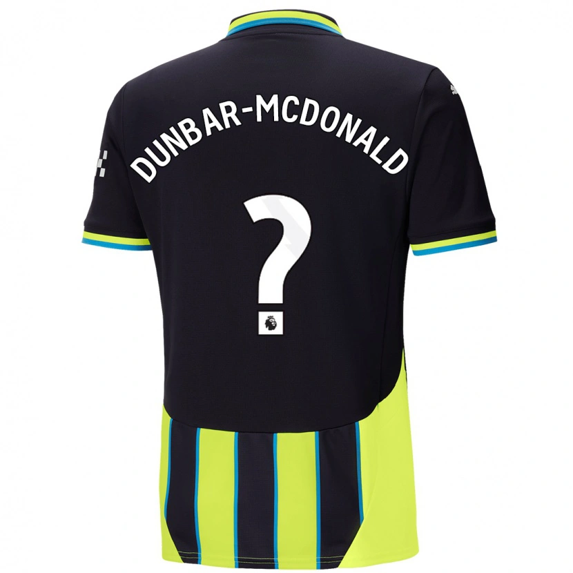 Danxen Niño Camiseta Christian Dunbar-Mcdonald #0 Azul Amarillo 2ª Equipación 2024/25 La Camisa