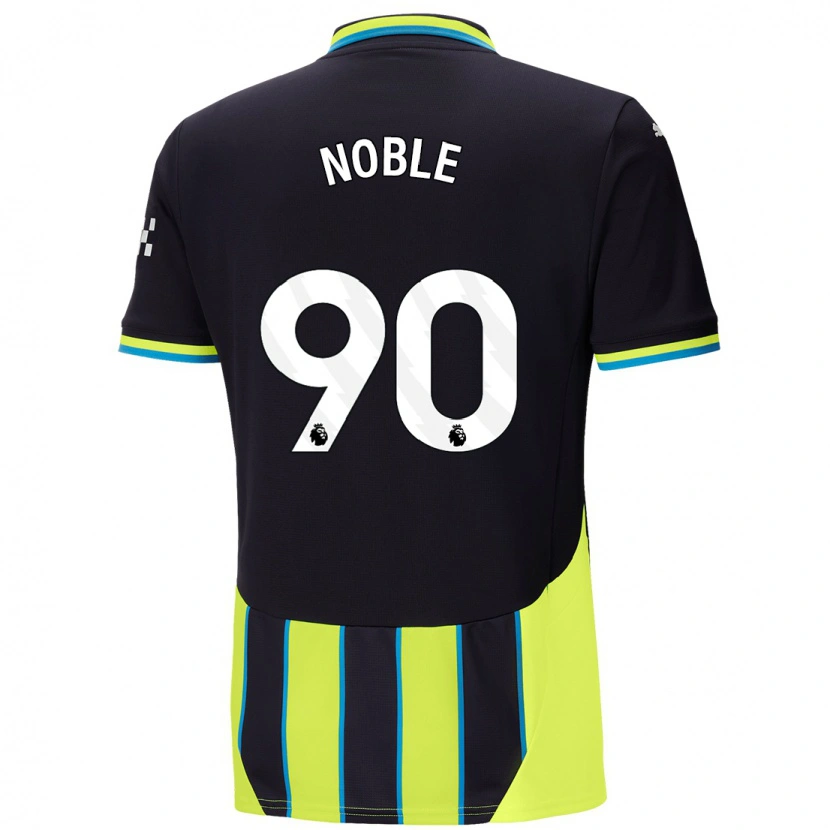 Danxen Niño Camiseta Kian Noble #90 Azul Amarillo 2ª Equipación 2024/25 La Camisa