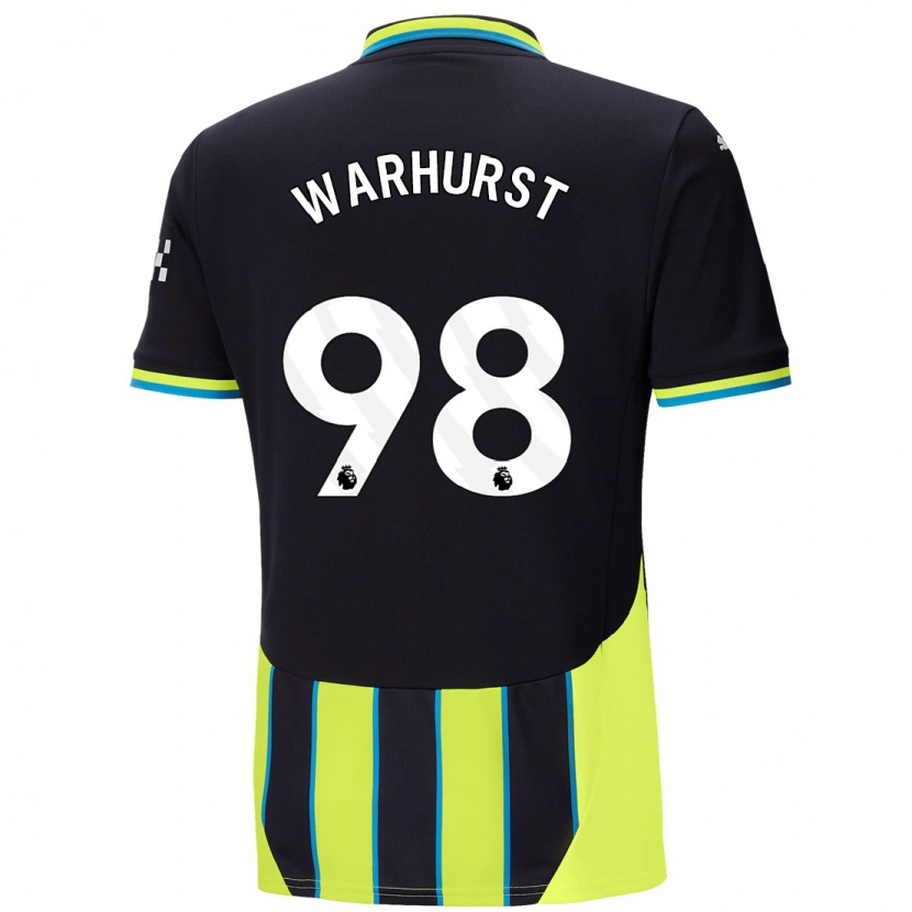 Danxen Niño Camiseta Matty Warhurst #98 Azul Amarillo 2ª Equipación 2024/25 La Camisa