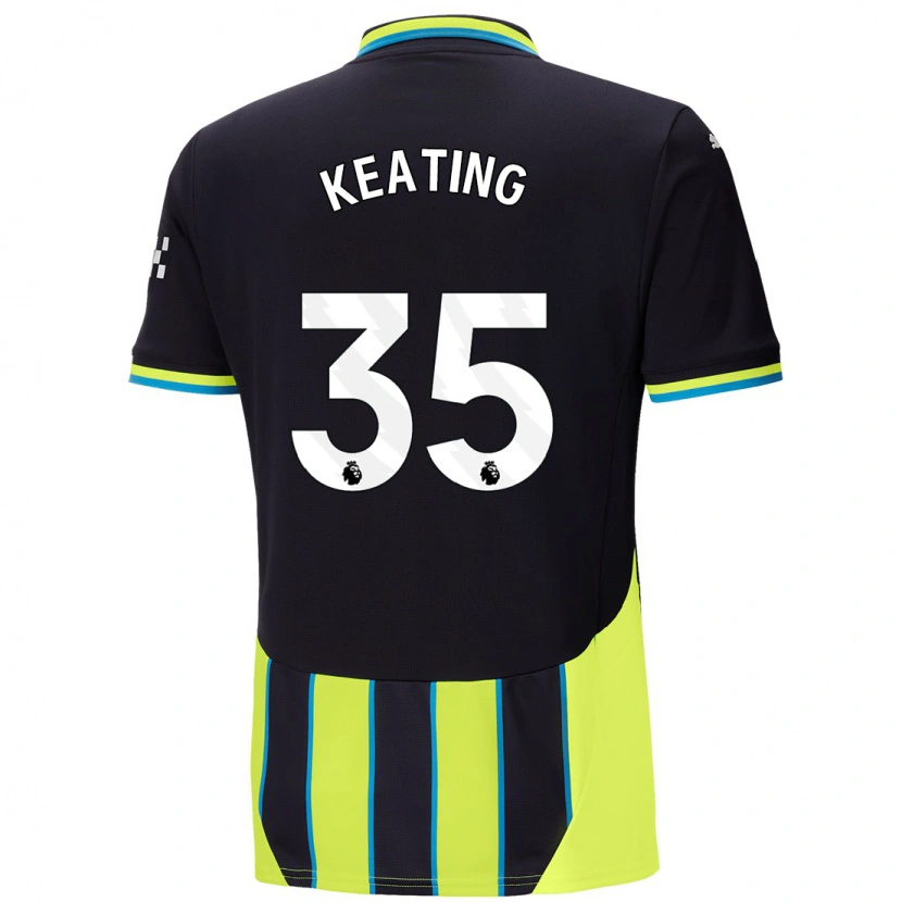 Danxen Niño Camiseta Khiara Keating #35 Azul Amarillo 2ª Equipación 2024/25 La Camisa