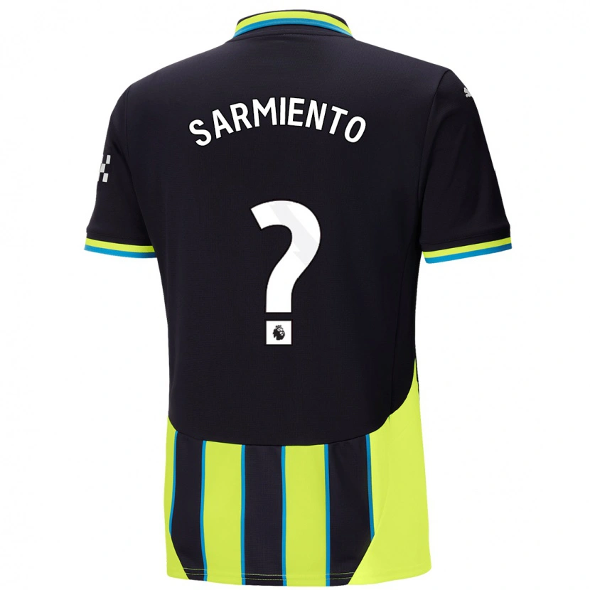 Danxen Niño Camiseta Darío Sarmiento #0 Azul Amarillo 2ª Equipación 2024/25 La Camisa