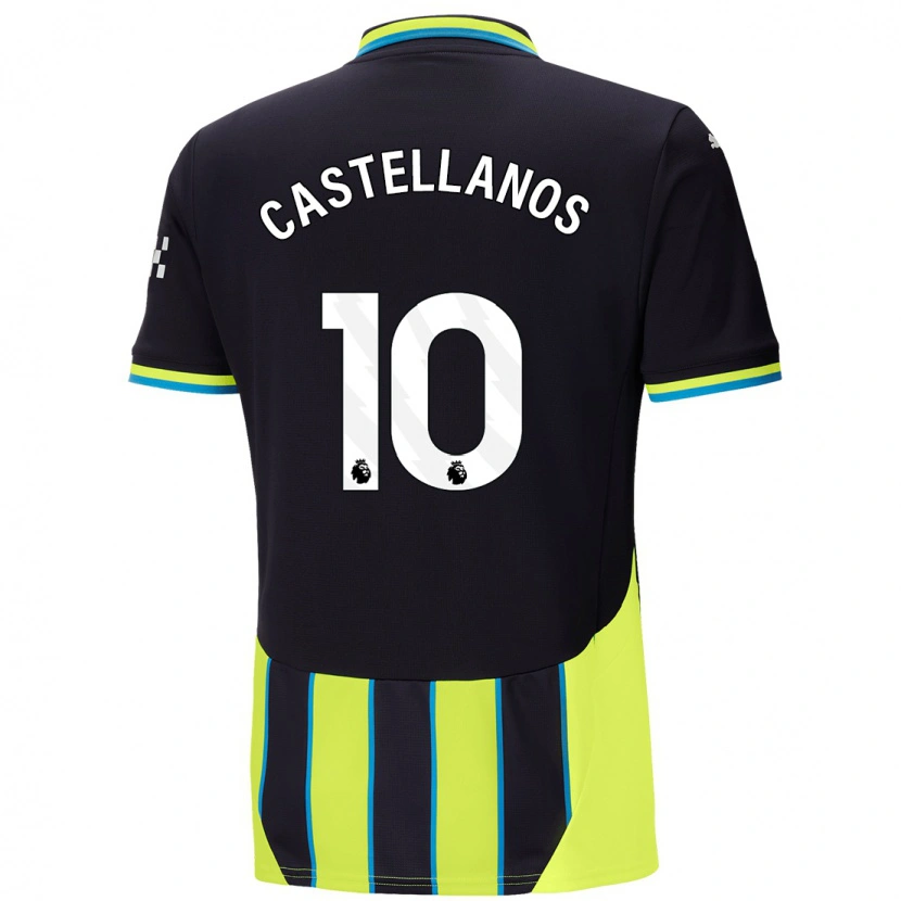 Danxen Niño Camiseta Deyna Castellanos #10 Azul Amarillo 2ª Equipación 2024/25 La Camisa