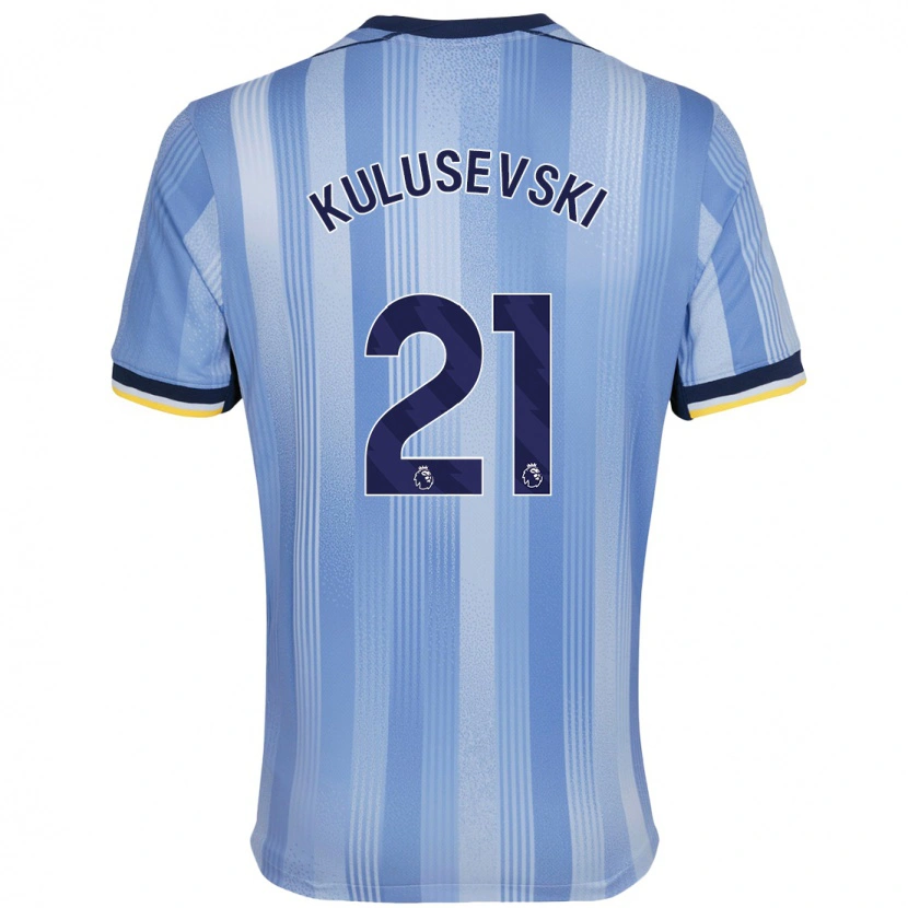 Danxen Niño Camiseta Dejan Kulusevski #21 Azul Claro 2ª Equipación 2024/25 La Camisa