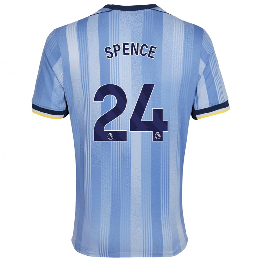 Danxen Niño Camiseta Djed Spence #24 Azul Claro 2ª Equipación 2024/25 La Camisa