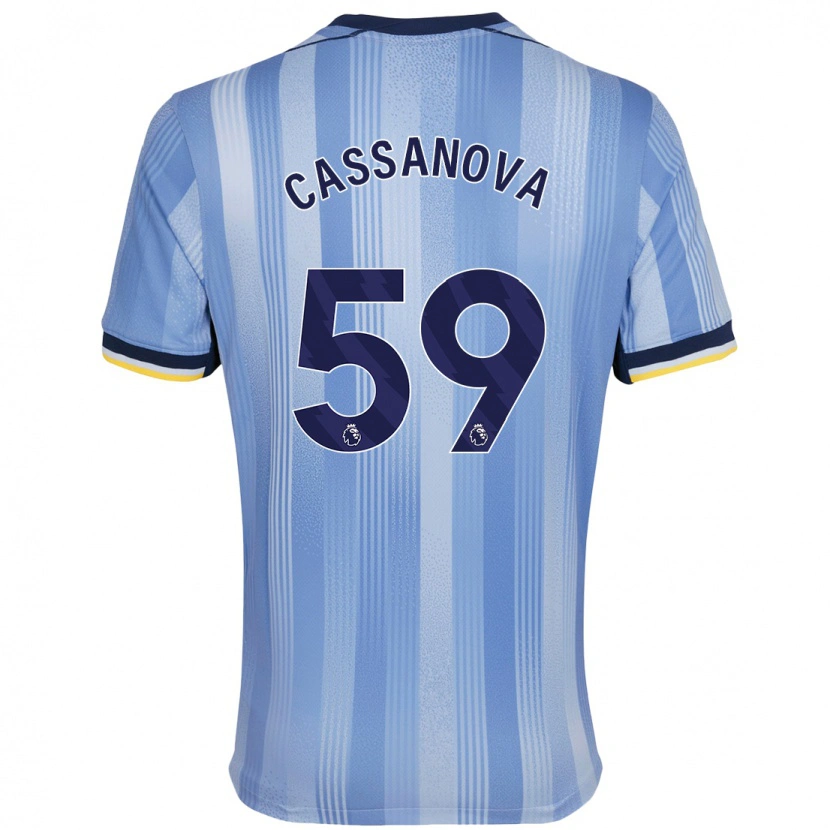 Danxen Niño Camiseta Dante Cassanova #59 Azul Claro 2ª Equipación 2024/25 La Camisa