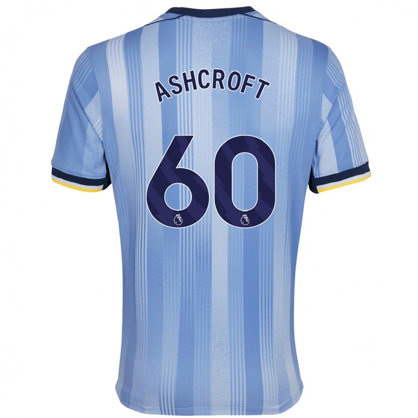 Danxen Niño Camiseta Tyrell Ashcroft #60 Azul Claro 2ª Equipación 2024/25 La Camisa