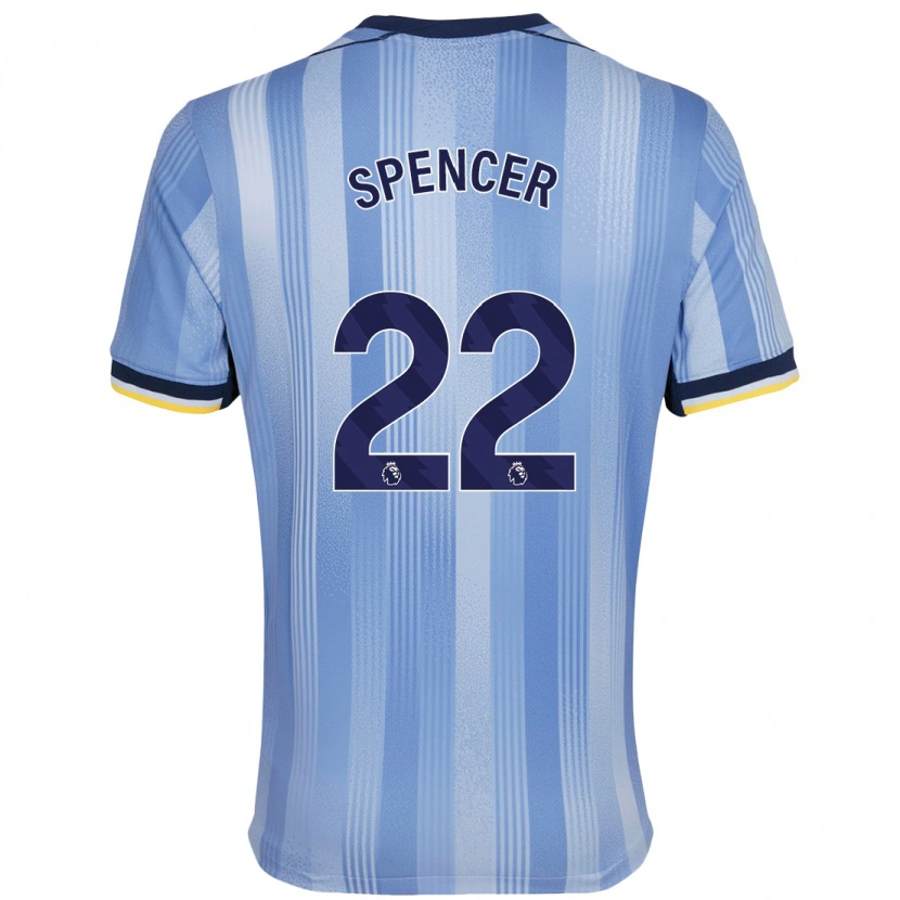 Danxen Niño Camiseta Rebecca Spencer #22 Azul Claro 2ª Equipación 2024/25 La Camisa