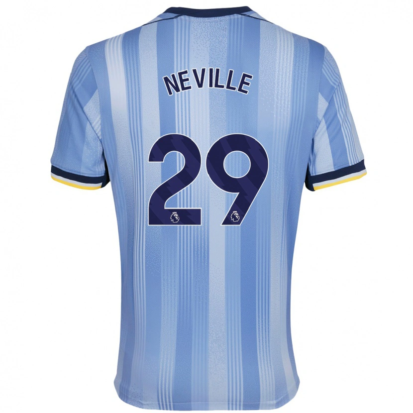 Danxen Niño Camiseta Ashleigh Neville #29 Azul Claro 2ª Equipación 2024/25 La Camisa