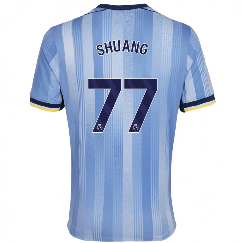 Danxen Niño Camiseta Wang Shuang #77 Azul Claro 2ª Equipación 2024/25 La Camisa