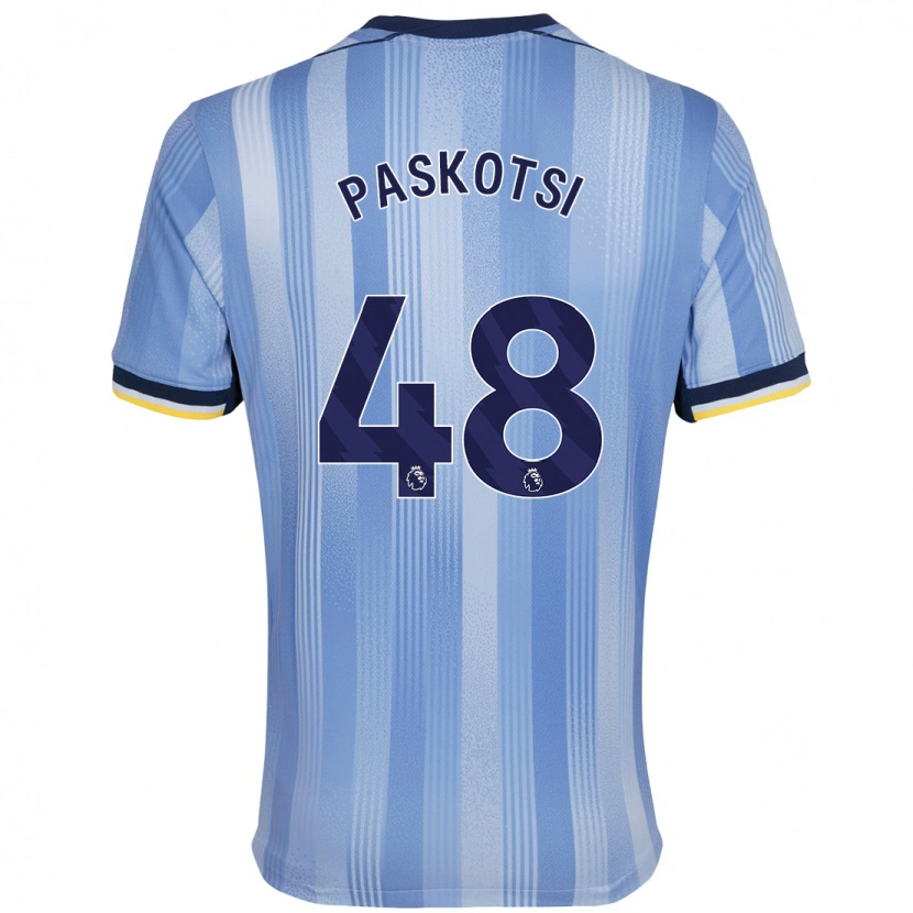 Danxen Niño Camiseta Maksim Paskotsi #48 Azul Claro 2ª Equipación 2024/25 La Camisa