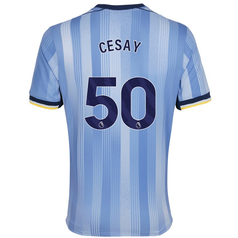 Danxen Niño Camiseta Kallum Cesay #50 Azul Claro 2ª Equipación 2024/25 La Camisa