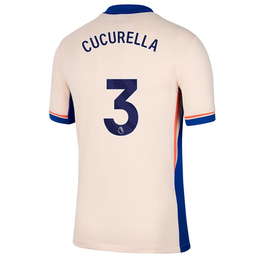 Danxen Niño Camiseta Marc Cucurella #3 Beige Claro 2ª Equipación 2024/25 La Camisa