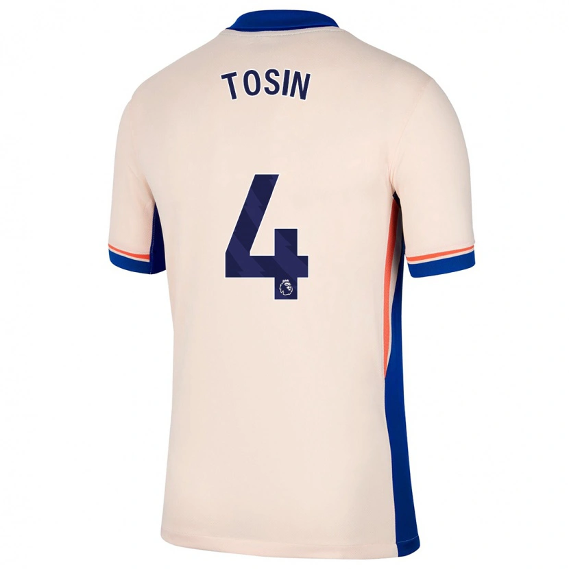 Danxen Niño Camiseta Tosin Adarabioyo #4 Beige Claro 2ª Equipación 2024/25 La Camisa