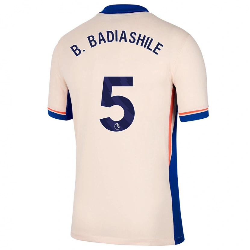 Danxen Niño Camiseta Benoît Badiashile #5 Beige Claro 2ª Equipación 2024/25 La Camisa