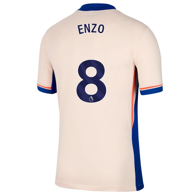 Danxen Niño Camiseta Enzo Fernández #8 Beige Claro 2ª Equipación 2024/25 La Camisa