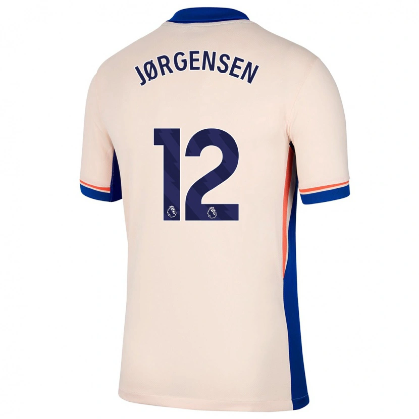 Danxen Niño Camiseta Filip Jørgensen #12 Beige Claro 2ª Equipación 2024/25 La Camisa