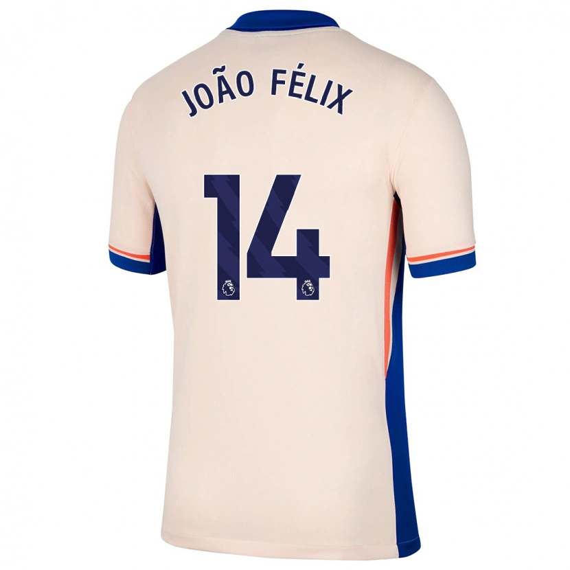 Danxen Niño Camiseta João Félix #14 Beige Claro 2ª Equipación 2024/25 La Camisa