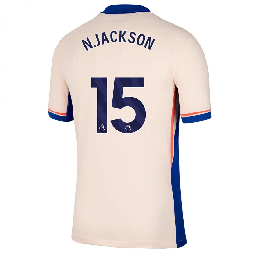 Danxen Niño Camiseta Nicolas Jackson #15 Beige Claro 2ª Equipación 2024/25 La Camisa