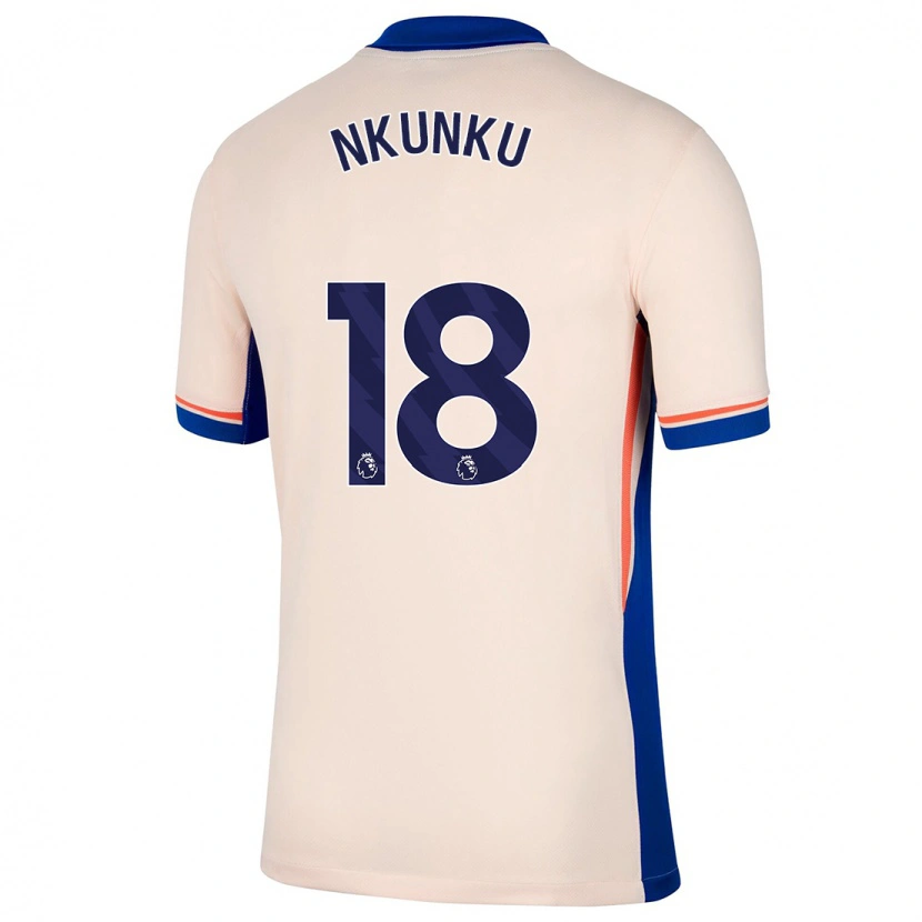 Danxen Niño Camiseta Christopher Nkunku #18 Beige Claro 2ª Equipación 2024/25 La Camisa