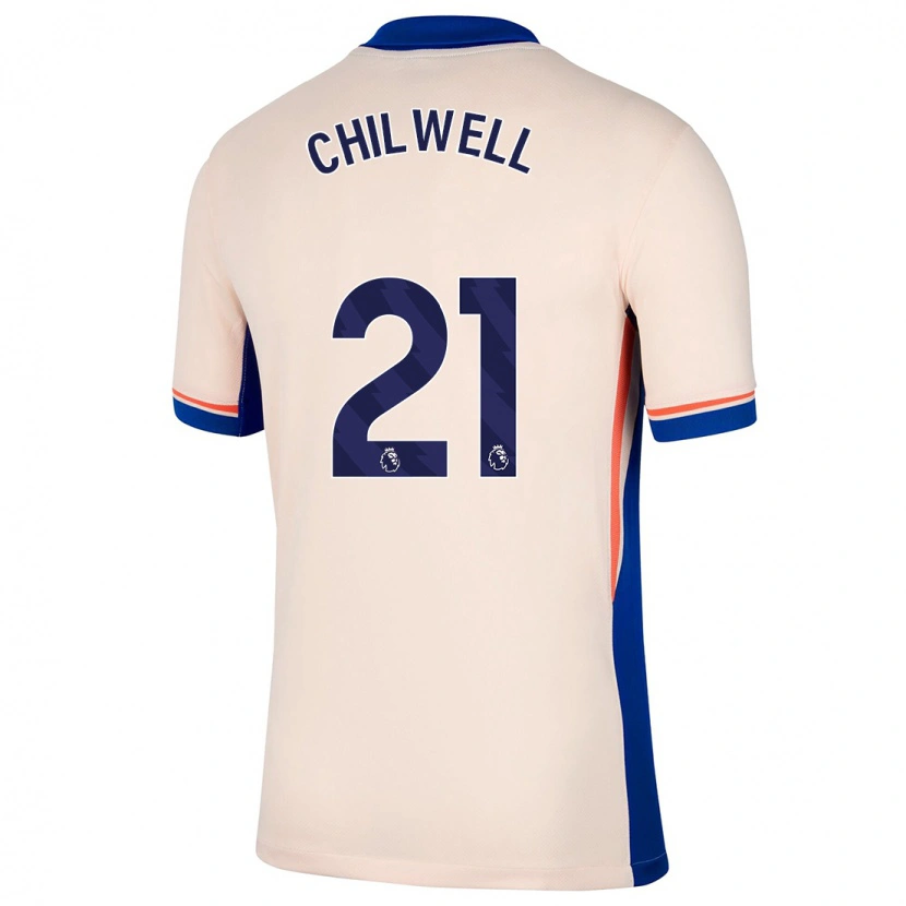 Danxen Niño Camiseta Ben Chilwell #21 Beige Claro 2ª Equipación 2024/25 La Camisa