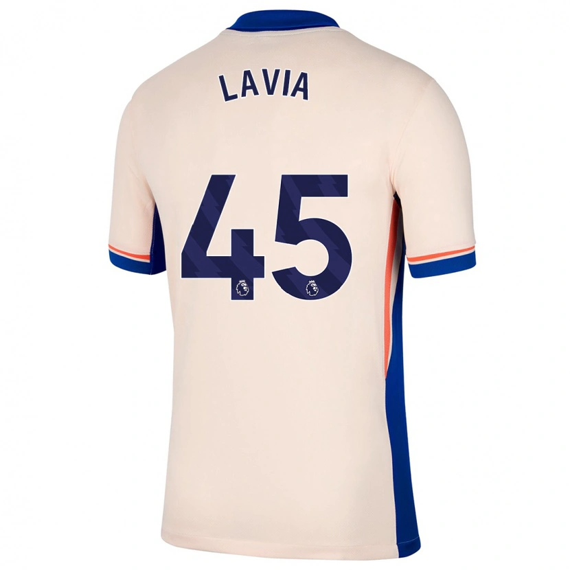 Danxen Niño Camiseta Roméo Lavia #45 Beige Claro 2ª Equipación 2024/25 La Camisa