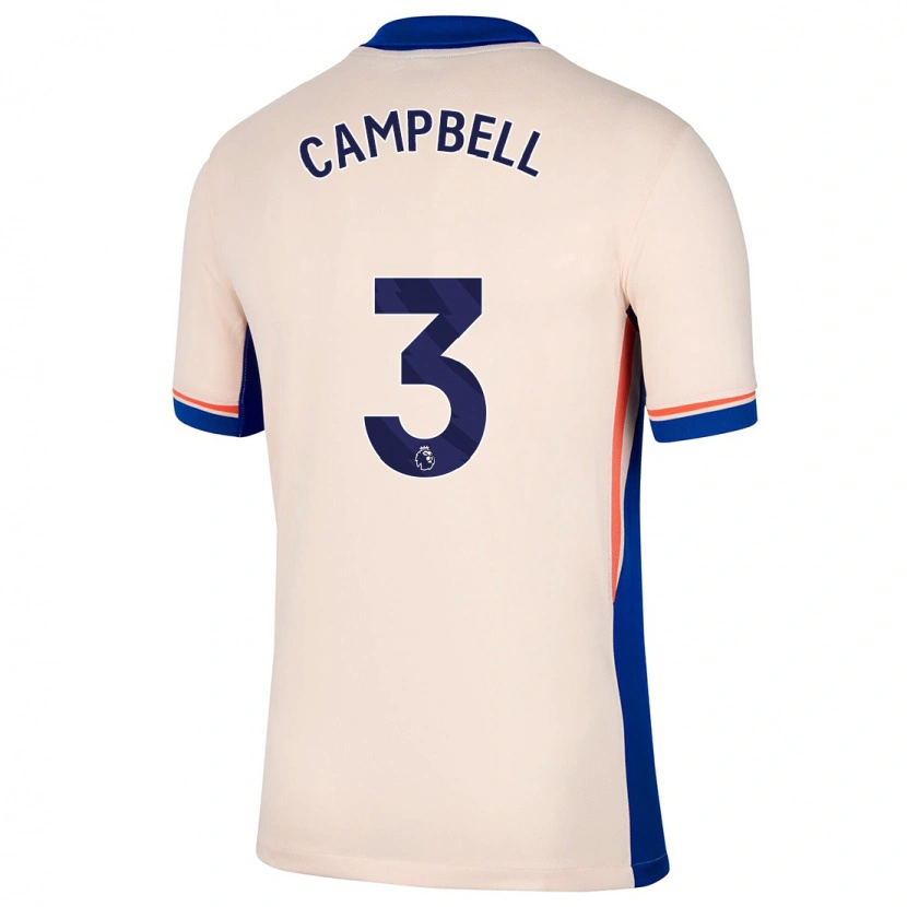 Danxen Niño Camiseta Harrison Murray-Campbell #3 Beige Claro 2ª Equipación 2024/25 La Camisa