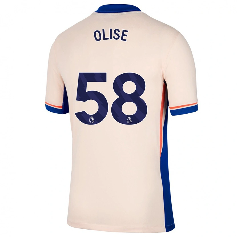 Danxen Niño Camiseta Richard Olise #58 Beige Claro 2ª Equipación 2024/25 La Camisa