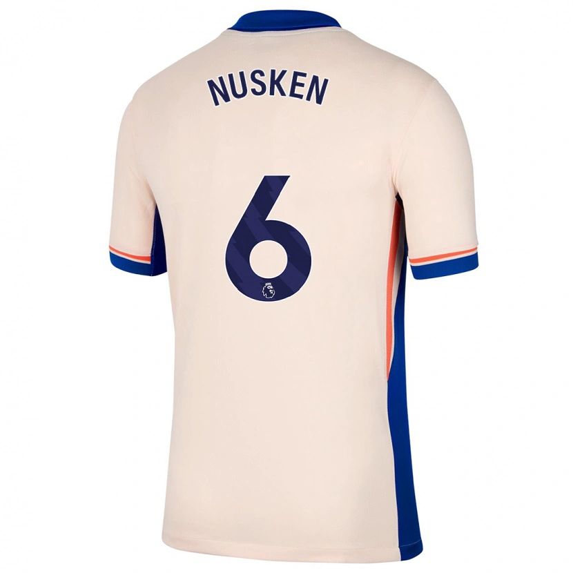 Danxen Niño Camiseta Sjoeke Nüsken #6 Beige Claro 2ª Equipación 2024/25 La Camisa