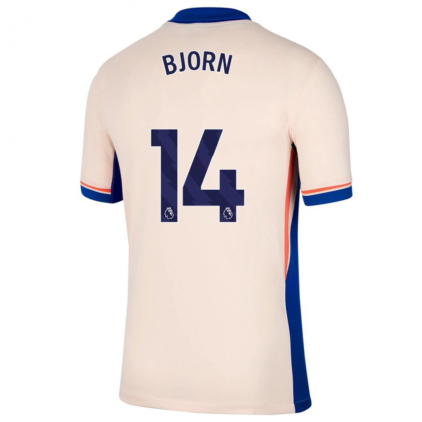 Danxen Niño Camiseta Nathalie Björn #14 Beige Claro 2ª Equipación 2024/25 La Camisa