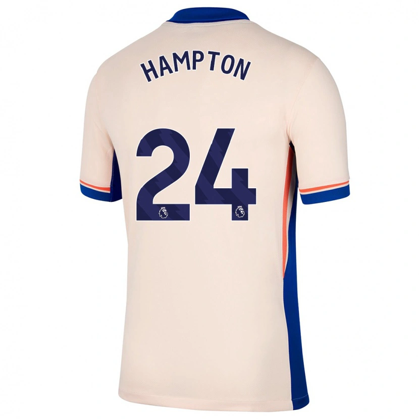 Danxen Niño Camiseta Hannah Hampton #24 Beige Claro 2ª Equipación 2024/25 La Camisa