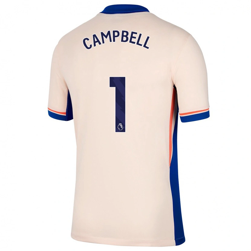 Danxen Niño Camiseta Luke Campbell #1 Beige Claro 2ª Equipación 2024/25 La Camisa