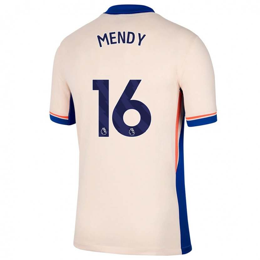 Danxen Niño Camiseta Edouard Mendy #16 Beige Claro 2ª Equipación 2024/25 La Camisa