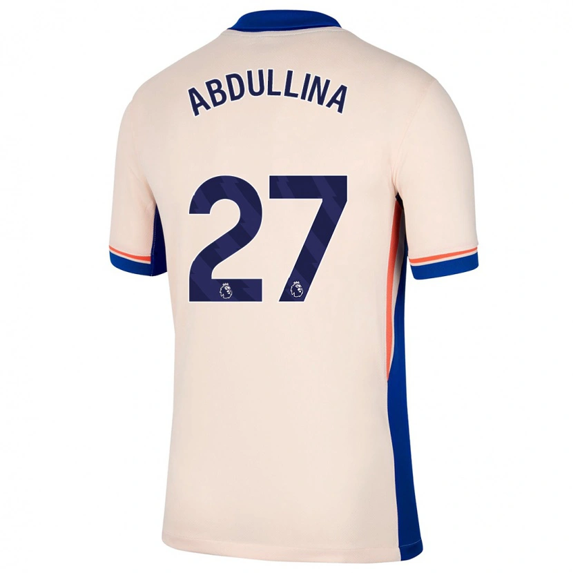 Danxen Niño Camiseta Alsu Abdullina #27 Beige Claro 2ª Equipación 2024/25 La Camisa