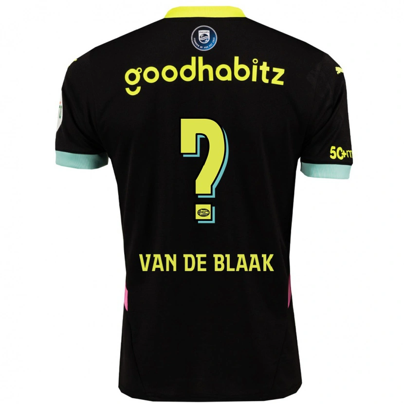 Danxen Niño Camiseta Emmanuel Van De Blaak #0 Negro Amarillo 2ª Equipación 2024/25 La Camisa