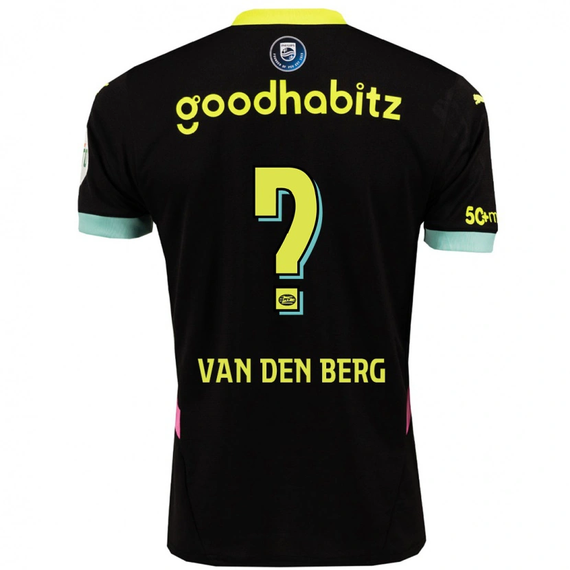 Danxen Niño Camiseta Joel Van Den Berg #0 Negro Amarillo 2ª Equipación 2024/25 La Camisa