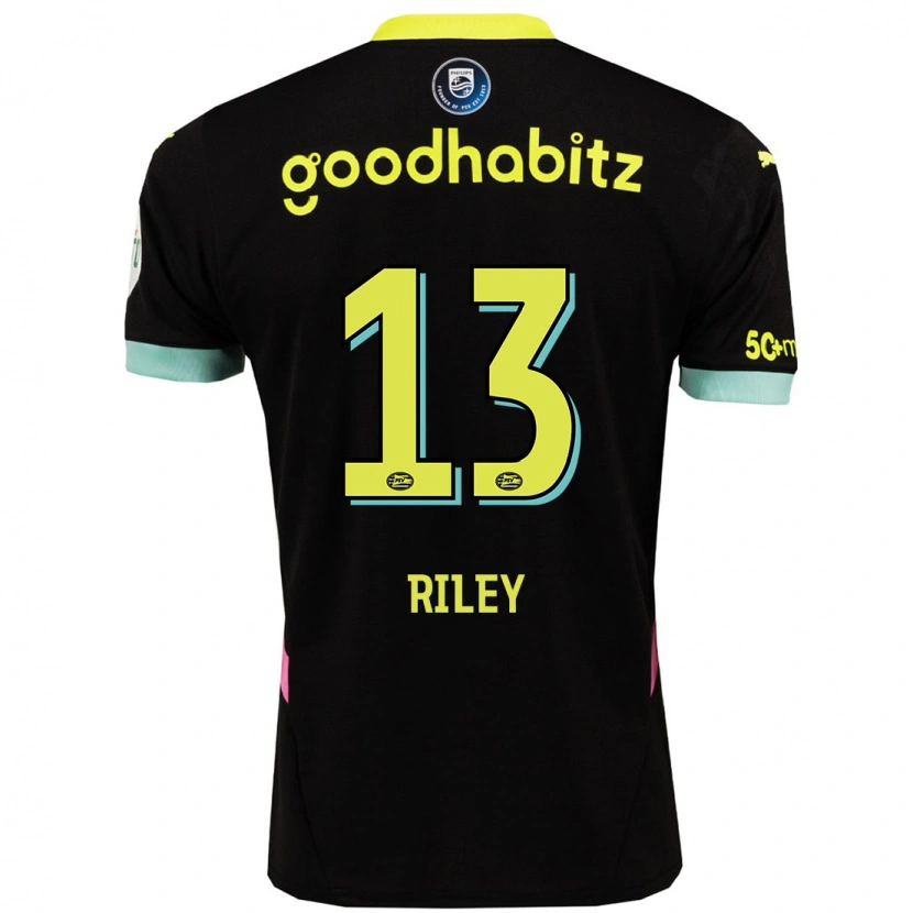 Danxen Niño Camiseta Indiah-Paige Riley #13 Negro Amarillo 2ª Equipación 2024/25 La Camisa