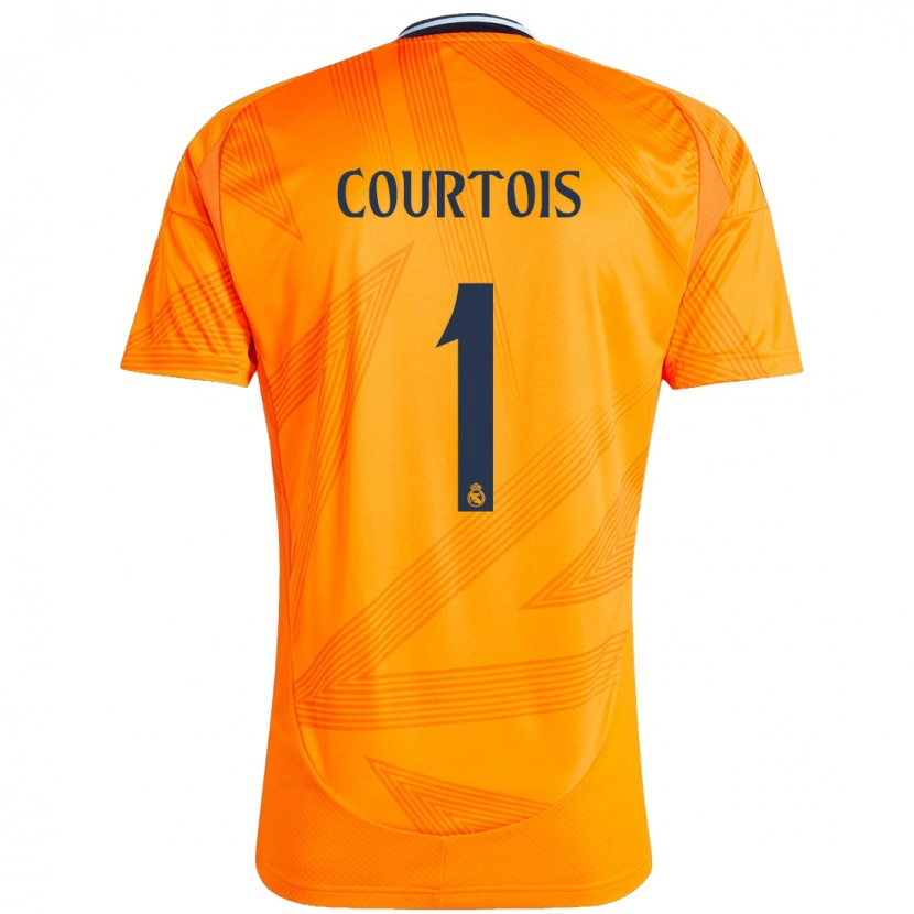 Danxen Niño Camiseta Thibaut Courtois #1 Naranja 2ª Equipación 2024/25 La Camisa