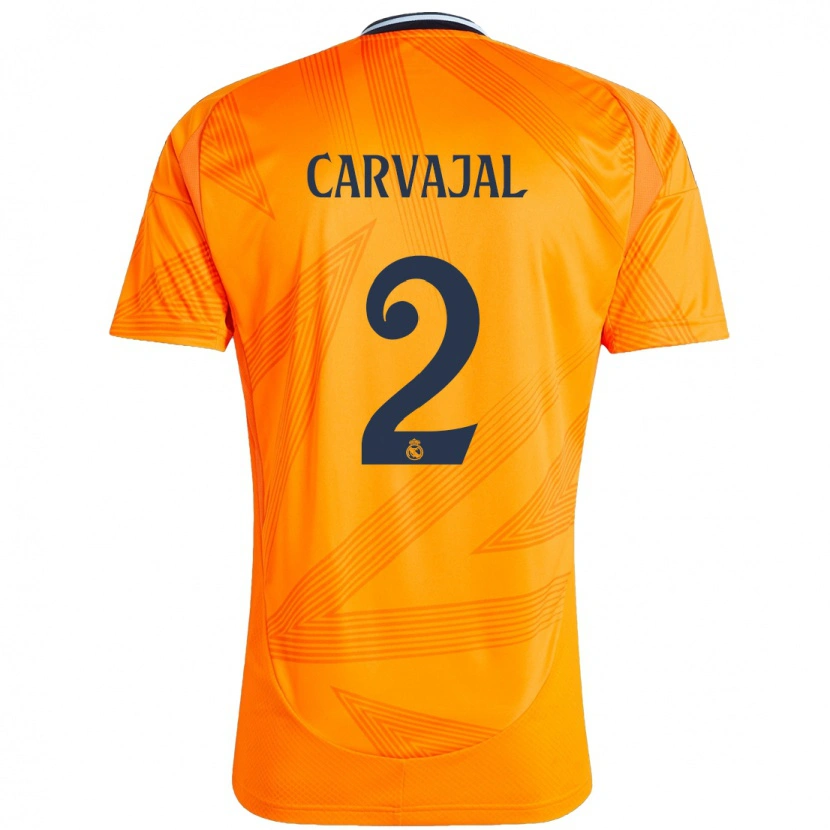 Danxen Niño Camiseta Daniel Carvajal #2 Naranja 2ª Equipación 2024/25 La Camisa